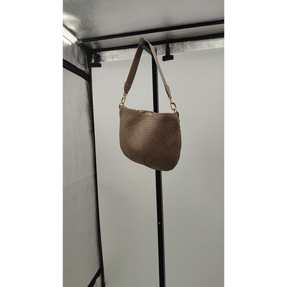 Quince Women Italian Handwoven Leather Mini Shoulder Bag Bags Cognac One Size - Picture 2 of 2